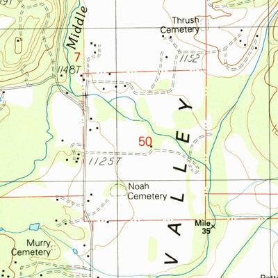 United States Geological Survey Camas Valley, OR (1990, 24000-Scale) digital map