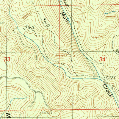 United States Geological Survey Camas Valley, OR (1990, 24000-Scale) digital map