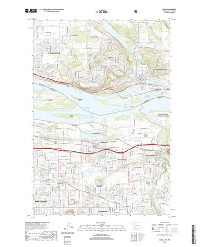 United States Geological Survey Camas, WA (2020, 24000-Scale) digital map