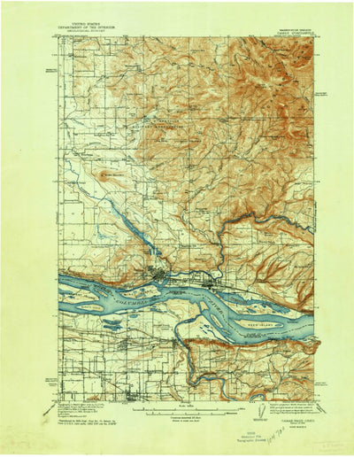 United States Geological Survey Camas, WA-OR (1941, 62500-Scale) digital map