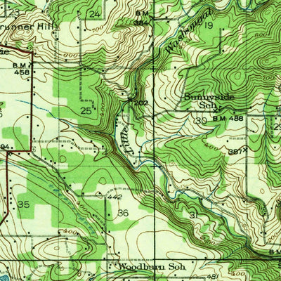 United States Geological Survey Camas, WA-OR (1942, 62500-Scale) digital map