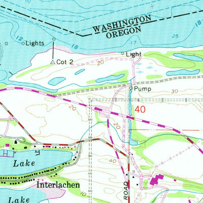 United States Geological Survey Camas, WA-OR (1961, 24000-Scale) digital map