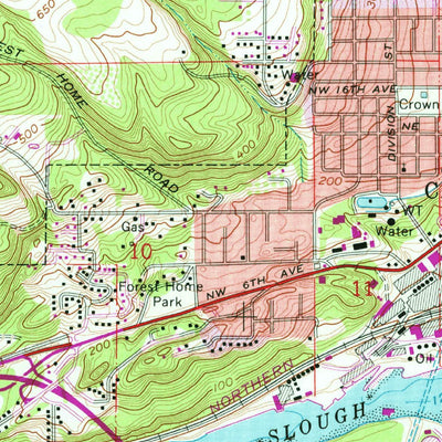 United States Geological Survey Camas, WA-OR (1961, 24000-Scale) digital map