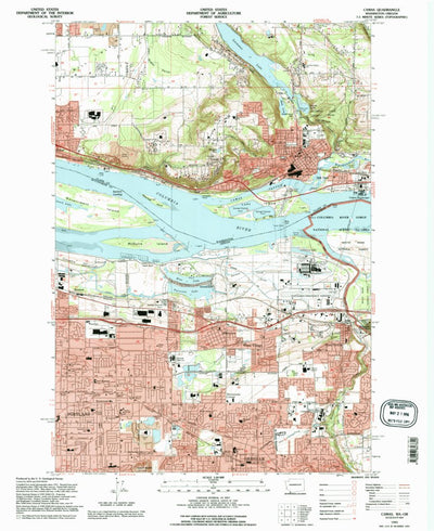 United States Geological Survey Camas, WA-OR (1993, 24000-Scale) digital map