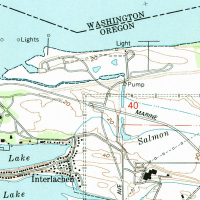 United States Geological Survey Camas, WA-OR (1993, 24000-Scale) digital map