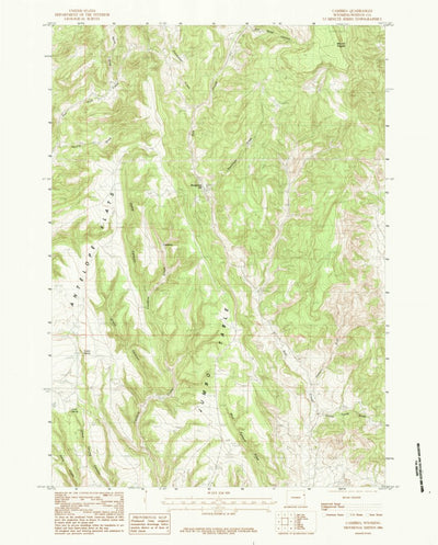 United States Geological Survey Cambria, WY (1984, 24000-Scale) digital map