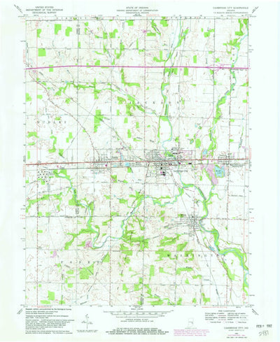 United States Geological Survey Cambridge City, IN (1960, 24000-Scale) digital map