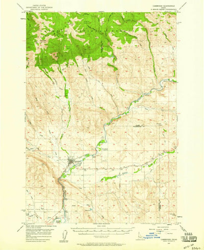 United States Geological Survey Cambridge, ID (1957, 62500-Scale) digital map