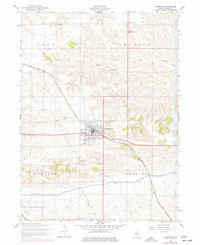 United States Geological Survey Cambridge, IL (1953, 24000-Scale) digital map