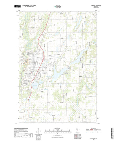 United States Geological Survey Cambridge, MN (2022, 24000-Scale) digital map