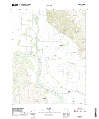 United States Geological Survey Cambridge, MO (2021, 24000-Scale) digital map