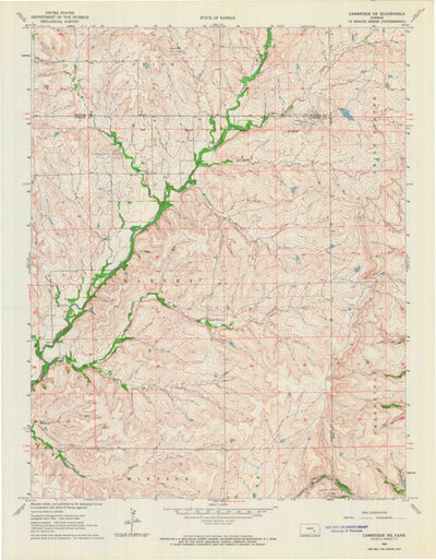 United States Geological Survey Cambridge NE, KS (1964, 24000-Scale) digital map