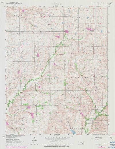 United States Geological Survey Cambridge NW, KS (1964, 24000-Scale) digital map