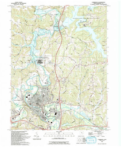 United States Geological Survey Cambridge, OH (1993, 24000-Scale) digital map