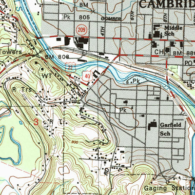 United States Geological Survey Cambridge, OH (1994, 24000-Scale) digital map