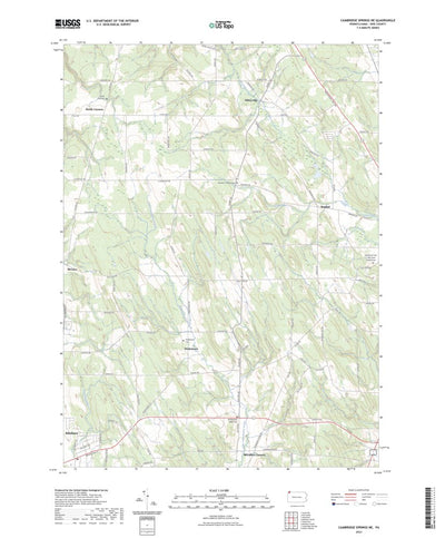 United States Geological Survey Cambridge Springs NE, PA (2023, 24000-Scale) digital map