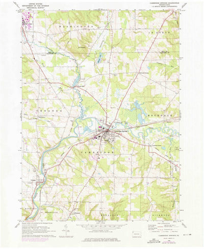 United States Geological Survey Cambridge Springs, PA (1968, 24000-Scale) digital map