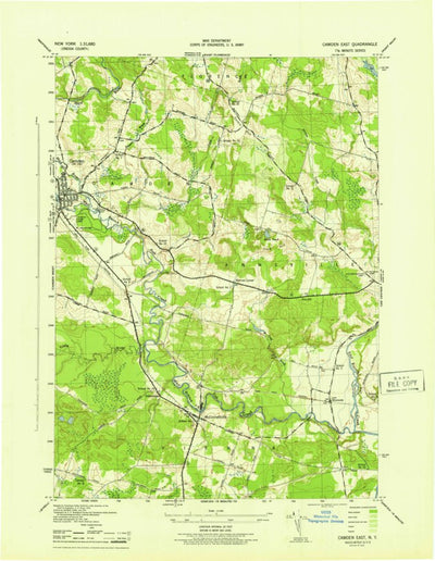 United States Geological Survey Camden East, NY (1943, 31680-Scale) digital map