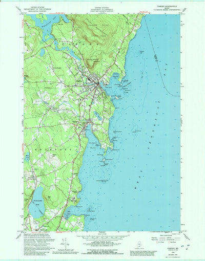 United States Geological Survey Camden, ME (1955, 24000-Scale) digital map