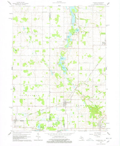 United States Geological Survey Camden, MI-IN (1960, 24000-Scale) digital map