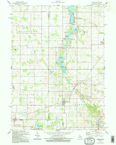 United States Geological Survey Camden, MI-IN (1992, 24000-Scale) digital map