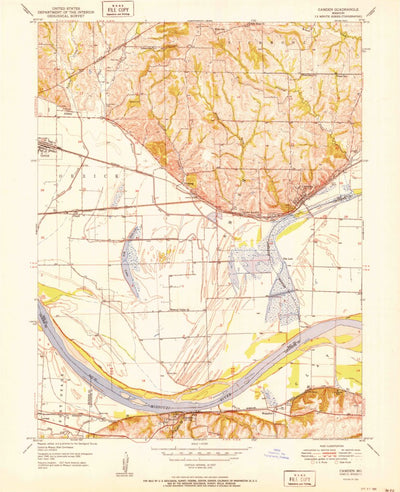 United States Geological Survey Camden, MO (1951, 24000-Scale) digital map