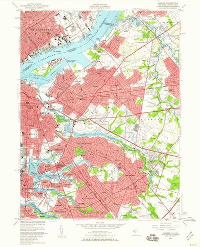 United States Geological Survey Camden, NJ-PA (1949, 24000-Scale) digital map