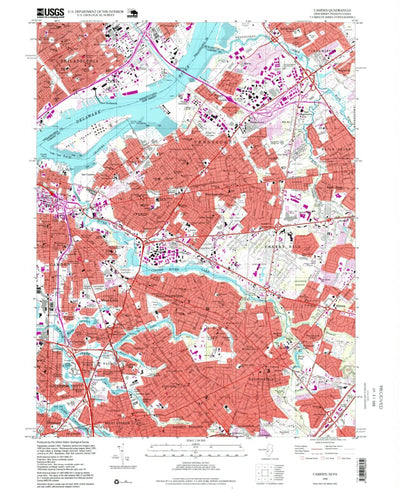 United States Geological Survey Camden, NJ-PA (1995, 24000-Scale) digital map