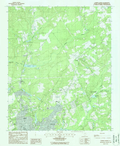 United States Geological Survey Camden North, SC (1988, 24000-Scale) digital map