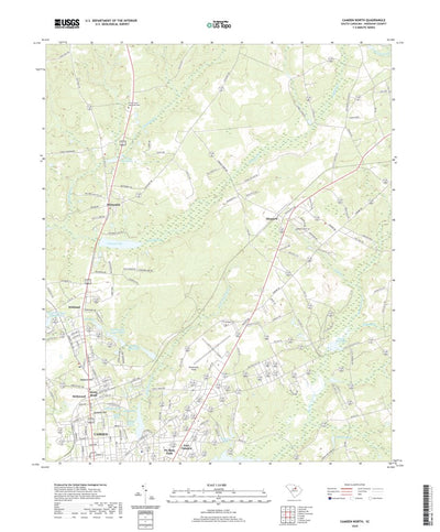 United States Geological Survey Camden North, SC (2020, 24000-Scale) digital map