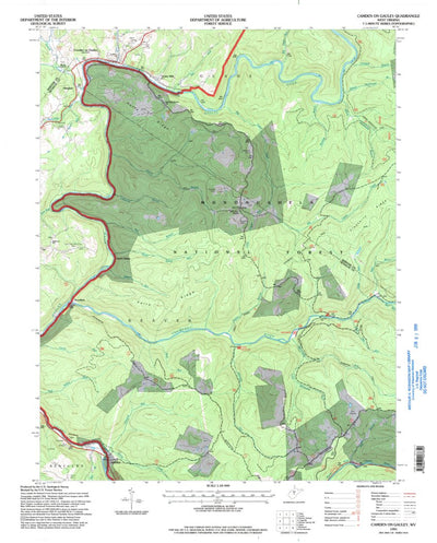 United States Geological Survey Camden On Gauley, WV (1995, 24000-Scale) digital map