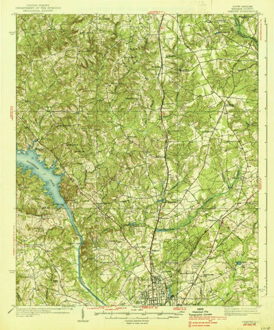 United States Geological Survey Camden, SC (1938, 62500-Scale) digital map