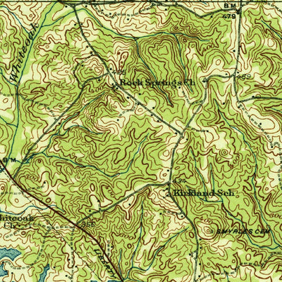 United States Geological Survey Camden, SC (1938, 62500-Scale) digital map