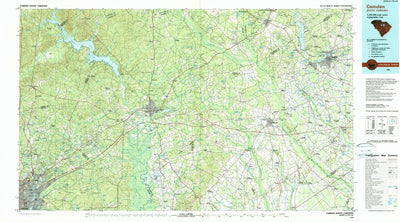 United States Geological Survey Camden, SC (1986, 100000-Scale) digital map