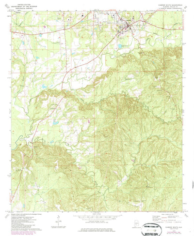 United States Geological Survey Camden South, AL (1973, 24000-Scale) digital map