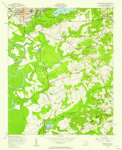 United States Geological Survey Camden South, SC (1953, 24000-Scale) digital map