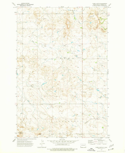 United States Geological Survey Camel Butte, ND (1973, 24000-Scale) digital map