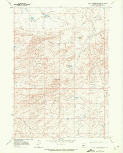 United States Geological Survey Camel Hump Reservoir, WY (1968, 24000-Scale) digital map