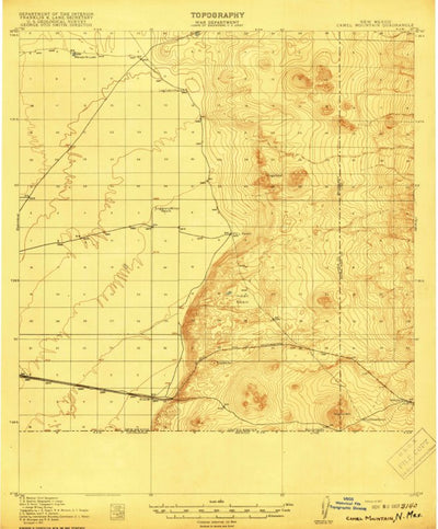 United States Geological Survey Camel Mountain, NM (1917, 62500-Scale) digital map