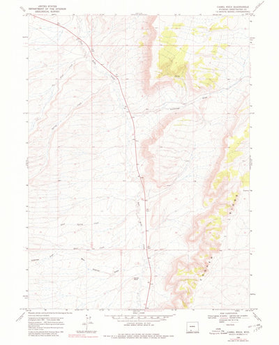 United States Geological Survey Camel Rock, WY (1968, 24000-Scale) digital map