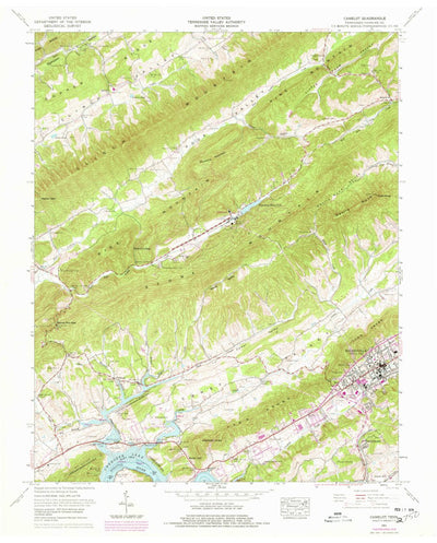 United States Geological Survey Camelot, TN (1961, 24000-Scale) digital map