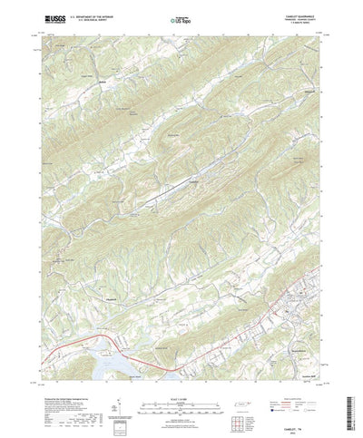 United States Geological Survey Camelot, TN (2022, 24000-Scale) digital map