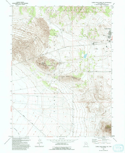 United States Geological Survey Camels Back Ridge NE, UT (1993, 24000-Scale) digital map