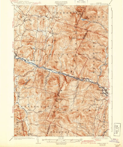 United States Geological Survey Camels Hump, VT (1924, 62500-Scale) digital map
