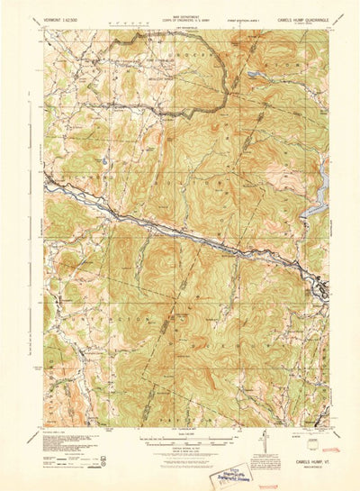 United States Geological Survey Camels Hump, VT (1944, 62500-Scale) digital map