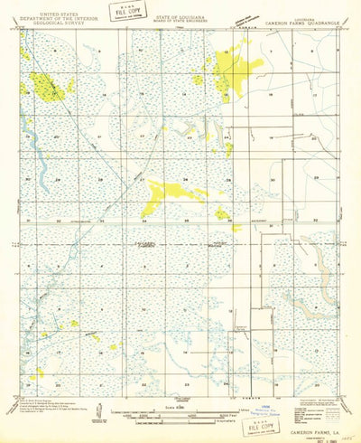 United States Geological Survey Cameron Farms, LA (1949, 31680-Scale) digital map