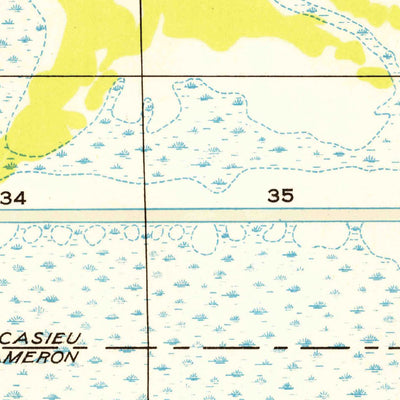 United States Geological Survey Cameron Farms, LA (1949, 31680-Scale) digital map