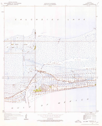 United States Geological Survey Cameron, LA (1934, 24000-Scale) digital map