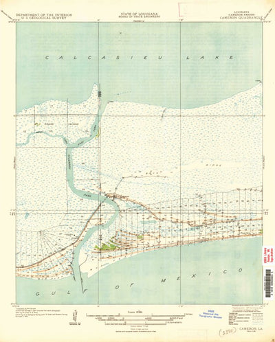 United States Geological Survey Cameron, LA (1935, 31680-Scale) digital map