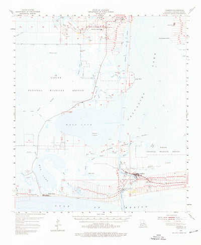 United States Geological Survey Cameron, LA (1955, 62500-Scale) digital map